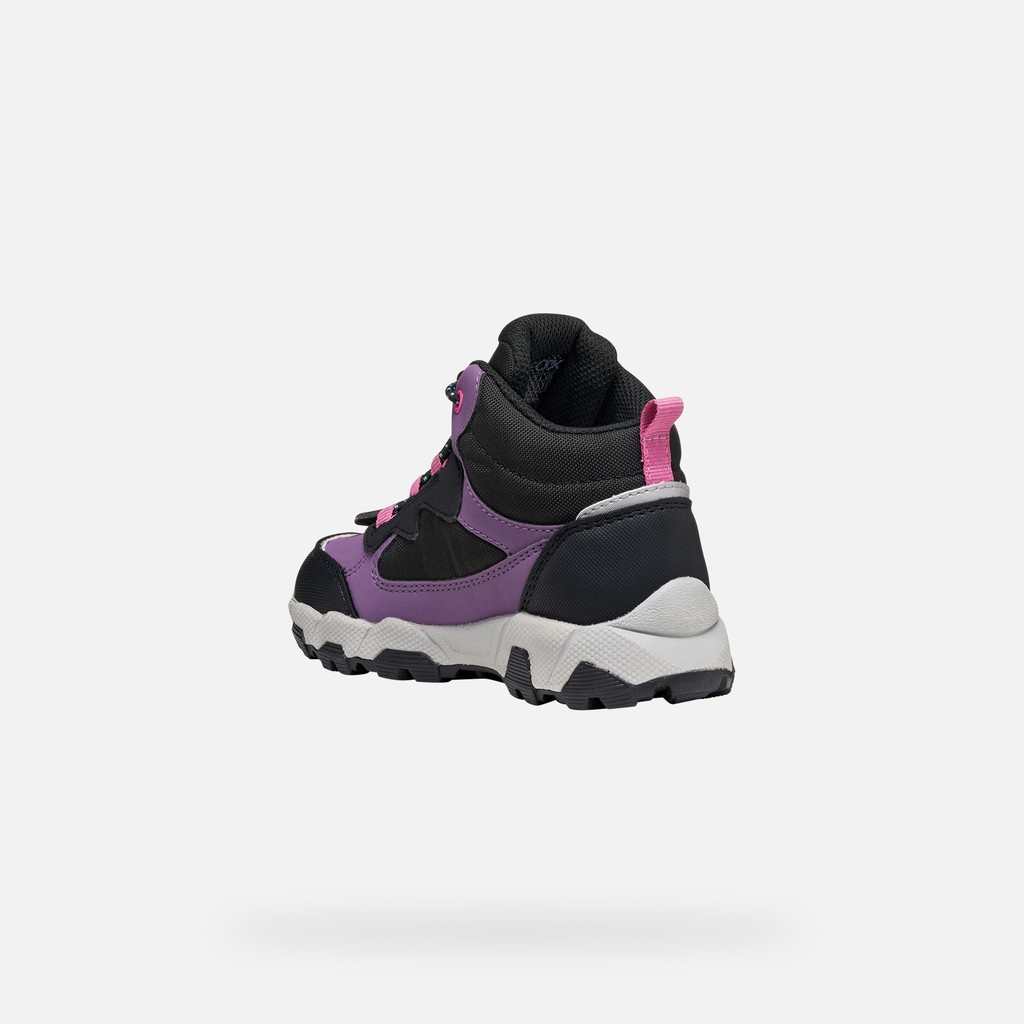 Waterproof trainers MAGNETAR ABX JUNIOR Violet/Black - image number 3 | GEOX