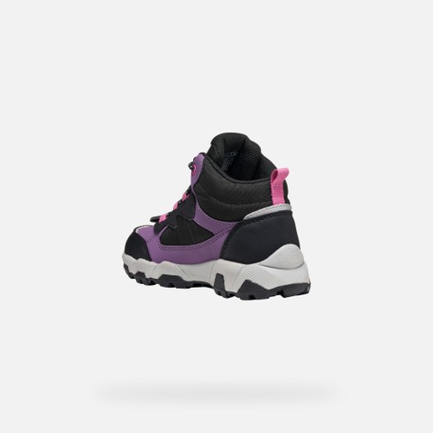 Waterproof trainers MAGNETAR ABX JUNIOR Violet/Black - image number 3 | GEOX