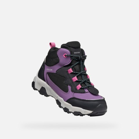 Waterproof trainers MAGNETAR ABX JUNIOR Violet/Black - image number 4 | GEOX