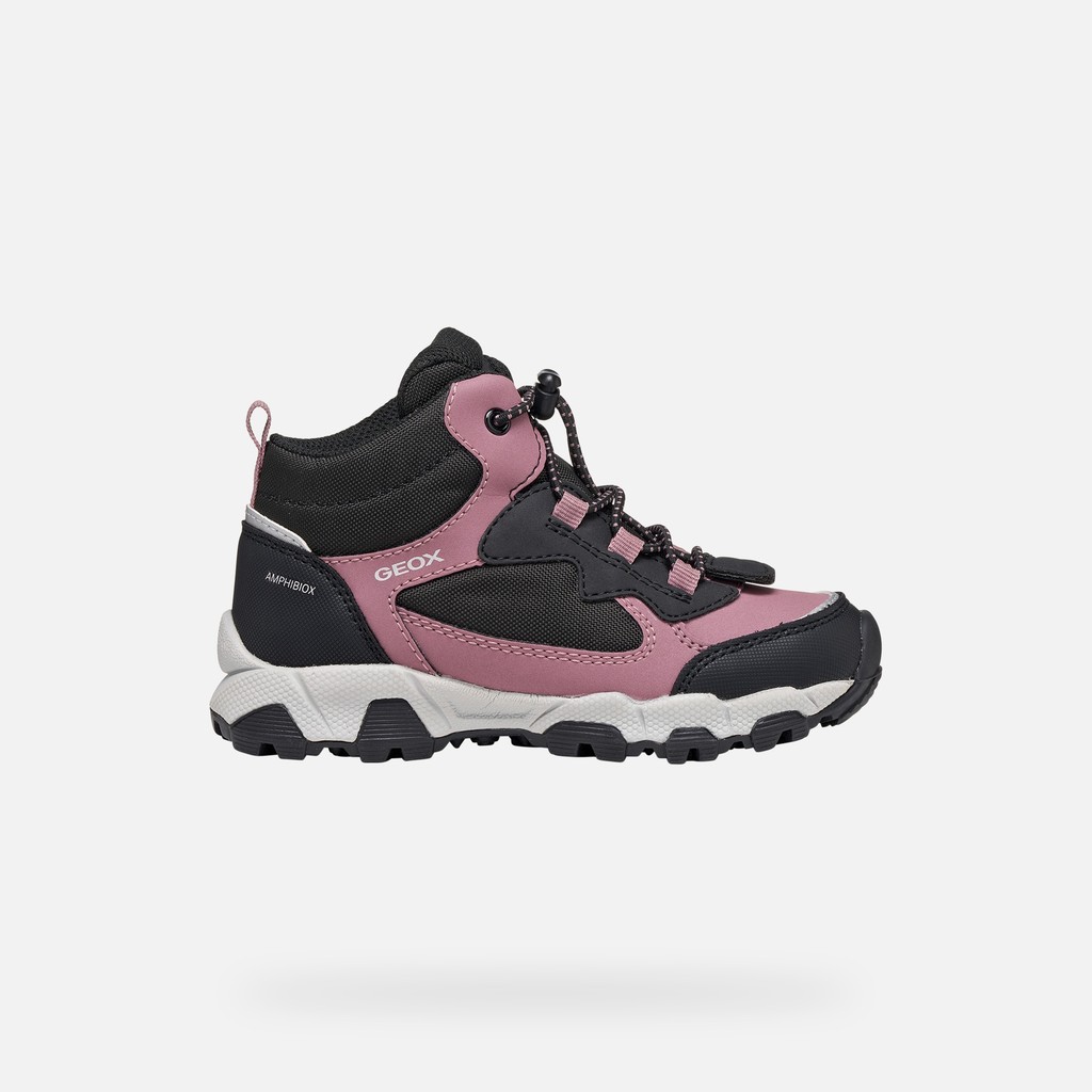 Waterproof trainers MAGNETAR ABX JUNIOR Dark rose/Black - image number 1 | GEOX