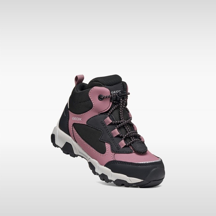 Waterproof trainers MAGNETAR ABX JUNIOR Dark rose/Black | GEOX
