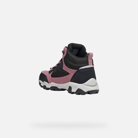 Waterproof trainers MAGNETAR ABX JUNIOR Dark rose/Black - image number 3 | GEOX