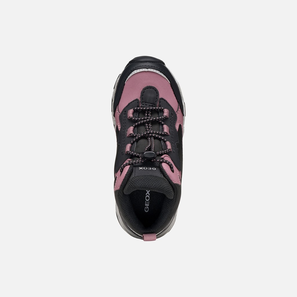 Waterproof trainers MAGNETAR ABX JUNIOR Dark rose/Black - image number 5 | GEOX