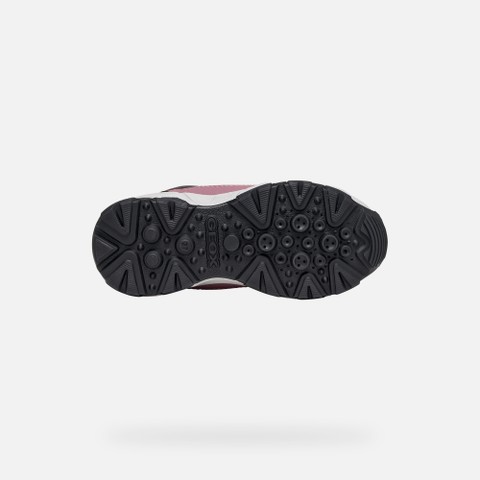 Waterproof trainers MAGNETAR ABX JUNIOR Dark rose/Black - image number 6 | GEOX