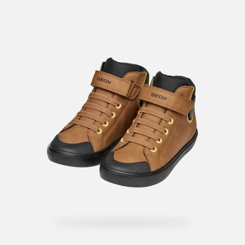 High top sneakers GISLI BOY Brown/Black - image number 7 | GEOX