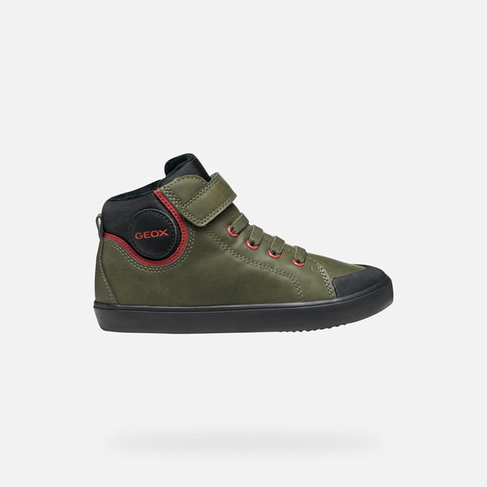High top sneakers GISLI BOY Dark Green/Black | GEOX