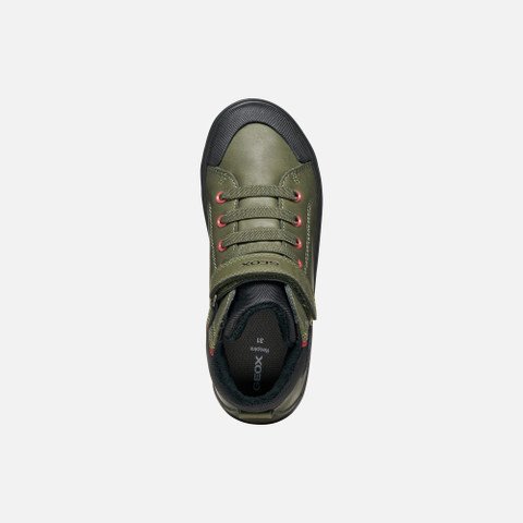 High top sneakers GISLI BOY Dark Green/Black - image number 5 | GEOX