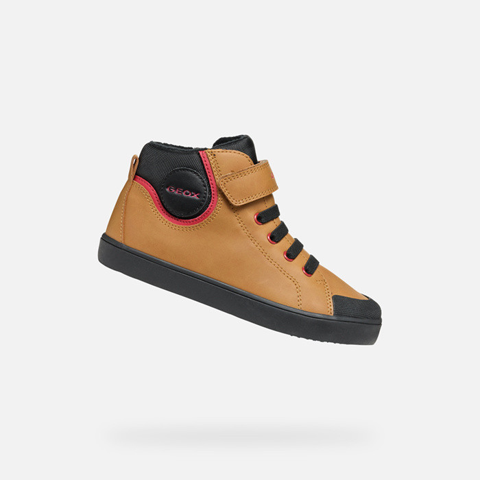 High top sneakers GISLI BOY Dark Yellow/Black | GEOX