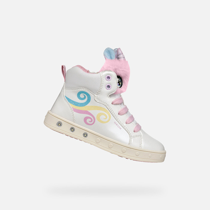 High top sneakers SKYLIN GIRL White/Multicolor | GEOX