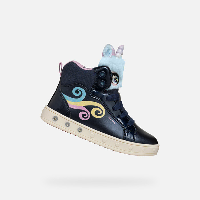 High top sneakers SKYLIN GIRL Navy/Multicolor | GEOX