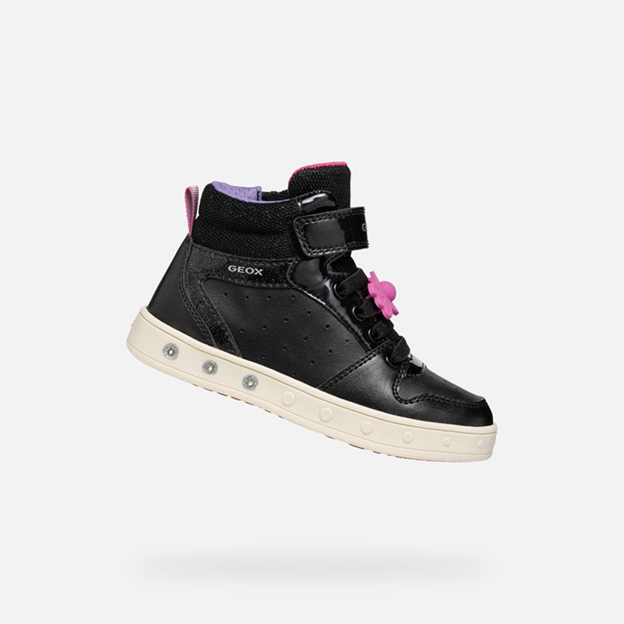 High top sneakers SKYLIN GIRL Black/Fuchsia | GEOX