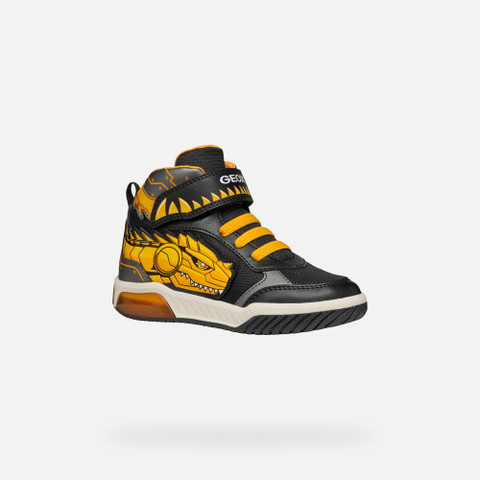 High top sneakers INEK BOY Black/Yellow - image number 2 | GEOX
