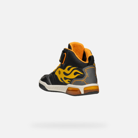 High top sneakers INEK BOY Black/Yellow - image number 3 | GEOX