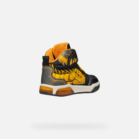 High top sneakers INEK BOY Black/Yellow - image number 4 | GEOX