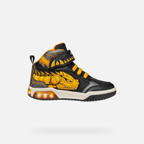 High top sneakers INEK BOY Black/Yellow - image number 1 | GEOX