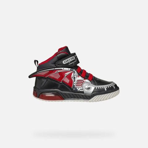 High top sneakers INEK BOY Black/Red - image number 1 | GEOX