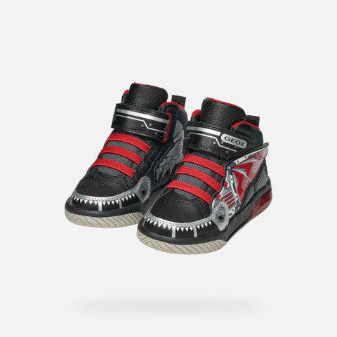 High top sneakers INEK BOY Black/Red - image number 8 | GEOX