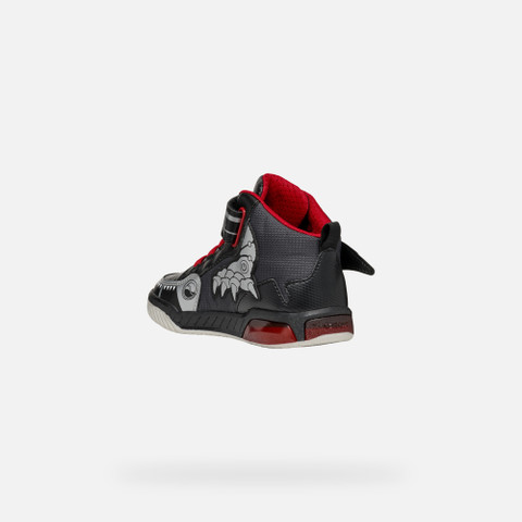 High top sneakers INEK BOY Black/Red - image number 3 | GEOX