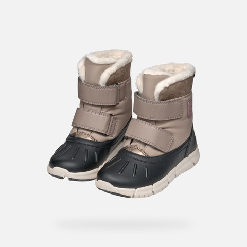 Mid calf boots FLEXYPER ABX GIRL Dark Beige/Black - image number 7 | GEOX