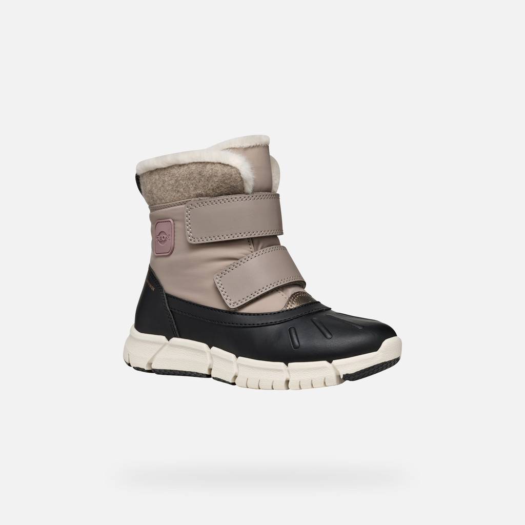 Mid calf boots FLEXYPER ABX GIRL Dark Beige/Black - image number 2 | GEOX