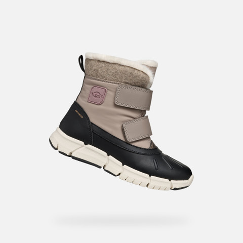 Mid calf boots FLEXYPER ABX GIRL Dark Beige/Black - image number 0 | GEOX