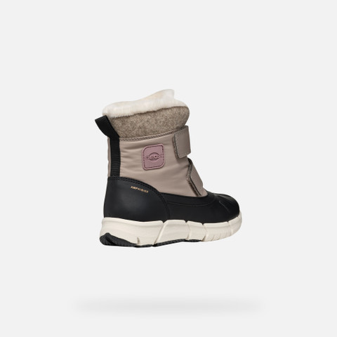 Mid calf boots FLEXYPER ABX GIRL Dark Beige/Black - image number 4 | GEOX