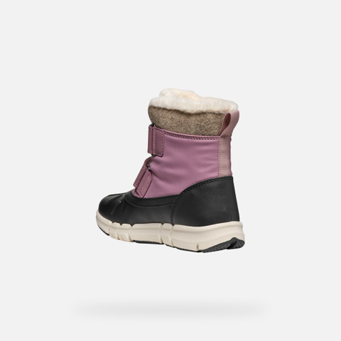 Mid calf boots FLEXYPER ABX GIRL Dark rose/Black - image number 3 | GEOX
