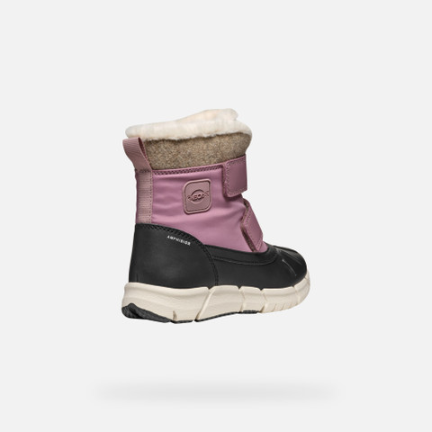 Mid calf boots FLEXYPER ABX GIRL Dark rose/Black - image number 4 | GEOX