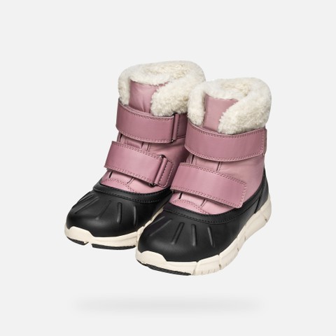 Winter boots FLEXYPER ABX GIRL Antique rose/Black - image number 7 | GEOX