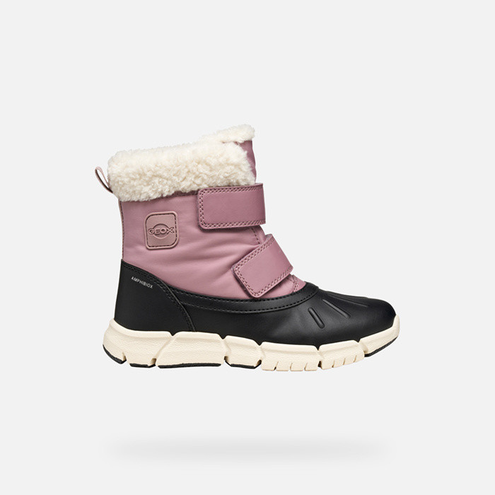 Winter boots FLEXYPER ABX GIRL Antique rose/Black | GEOX
