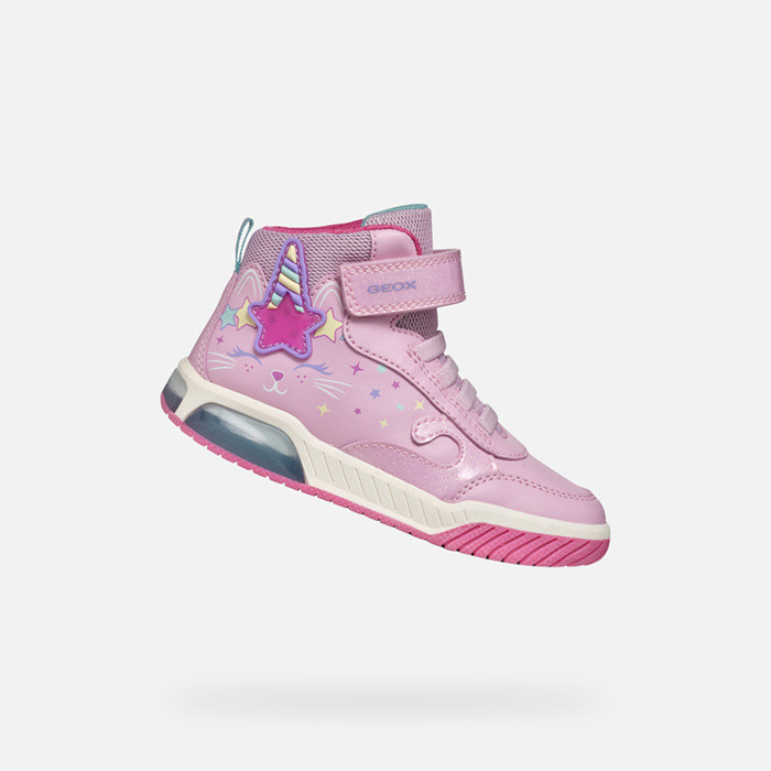 High top sneakers INEK GIRL Pink/Multicolor | GEOX