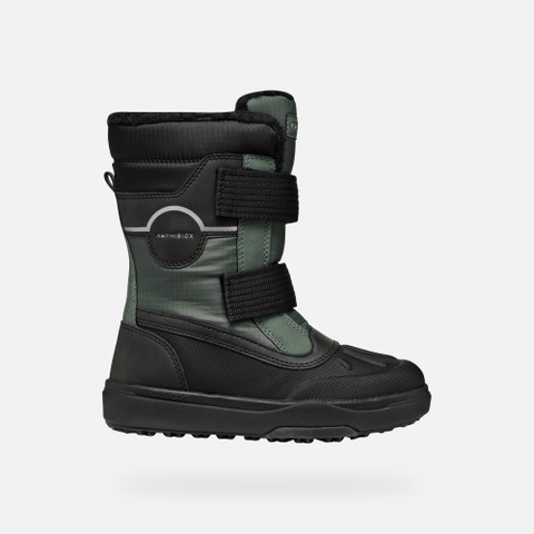 Waterproof boots BUNSHEE PG ABX JUNIOR Dark Green/Black - image number 1 | GEOX