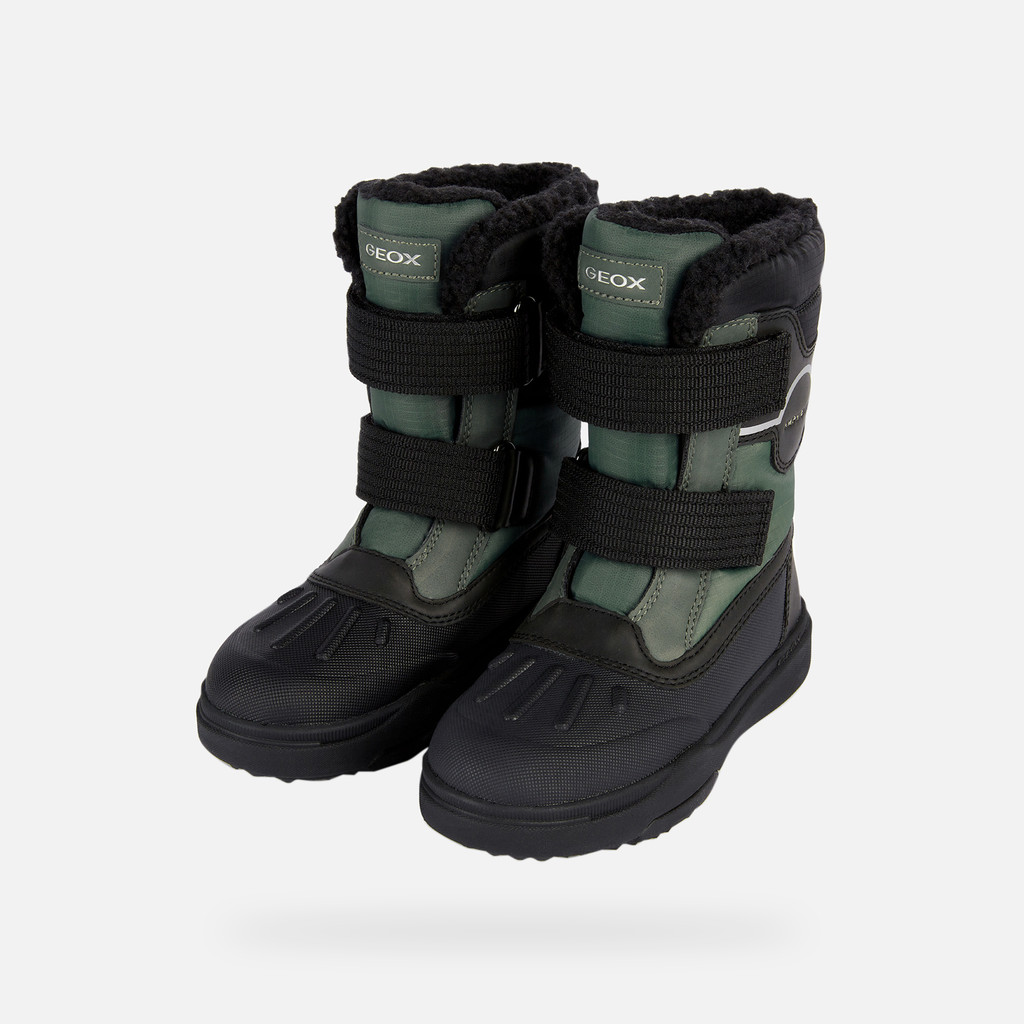 Waterproof boots BUNSHEE PG ABX JUNIOR Dark Green/Black - image number 7 | GEOX