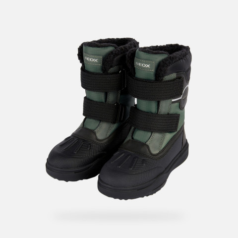 Waterproof boots BUNSHEE PG ABX JUNIOR Dark Green/Black - image number 7 | GEOX