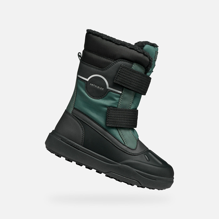 Winter boots BUNSHEE PG ABX JUNIOR Military/Black | GEOX