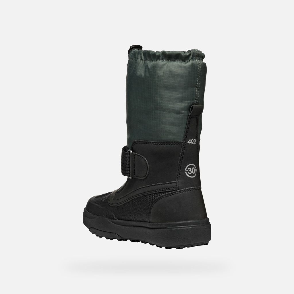 Mid calf boots BUNSHEE PG ABX JUNIOR Forest/Black - image number 3 | GEOX