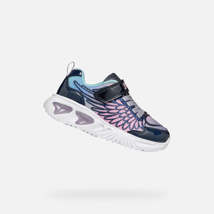 Low top sneakers ASSISTER GIRL Navy/Orchid | GEOX