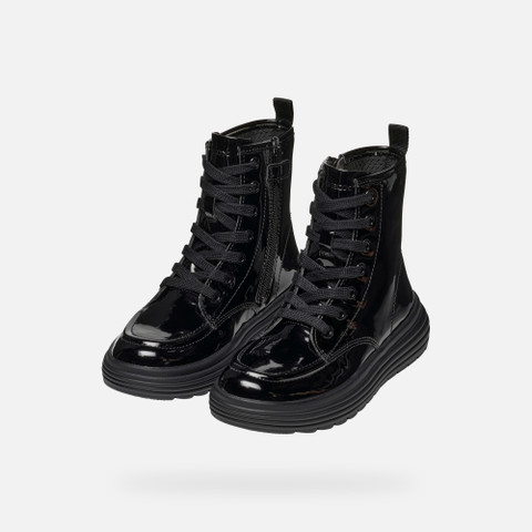 Ankle boots with laces PHAOLAE GIRL Black - image number 7 | GEOX