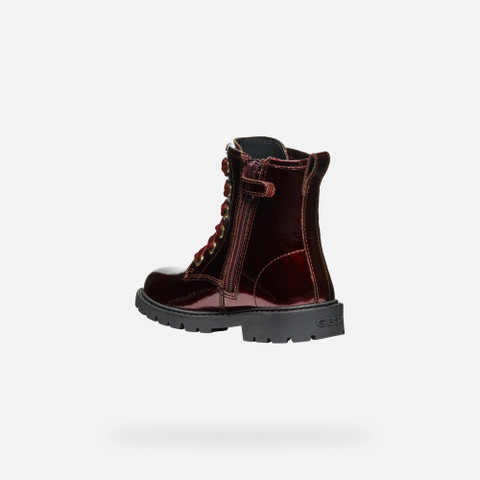 Ankle boots with laces SHAYLAX GIRL Bordeaux - image number 3 | GEOX