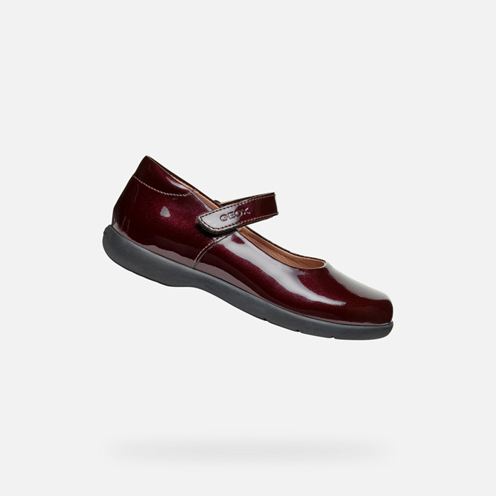 Ballet flats with straps NAIMARA GIRL Bordeaux | GEOX