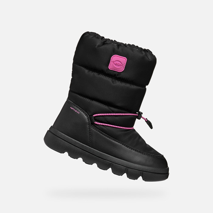 Mid calf boots WILLABOOM ABX GIRL Black/Fuchsia | GEOX