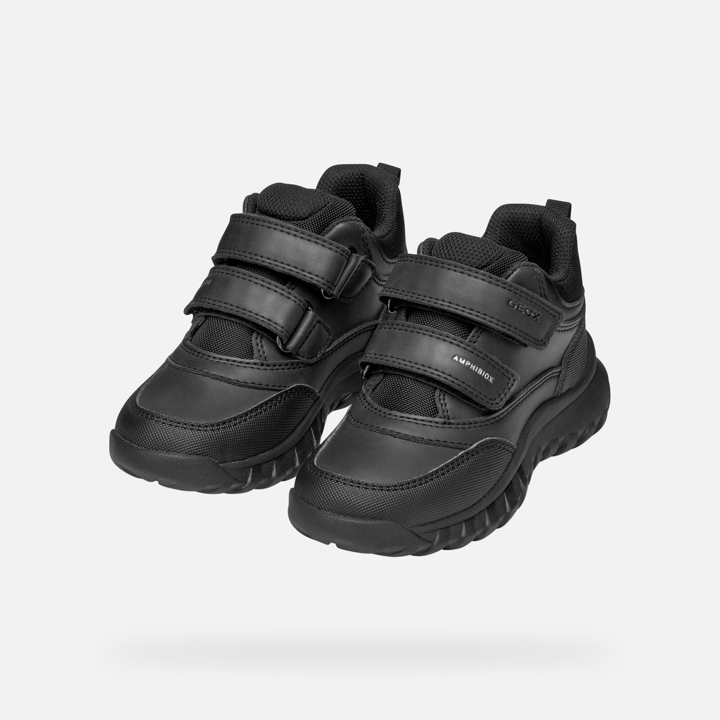 Waterproof ankle boots SIMBYOS ABX BOY Black - image number 7 | GEOX