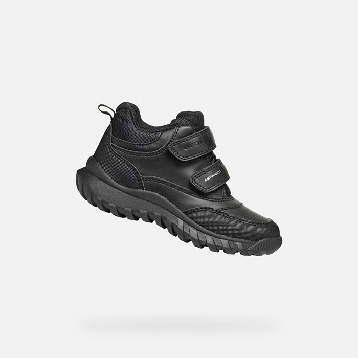 Waterproof ankle boots SIMBYOS ABX BOY Black | GEOX