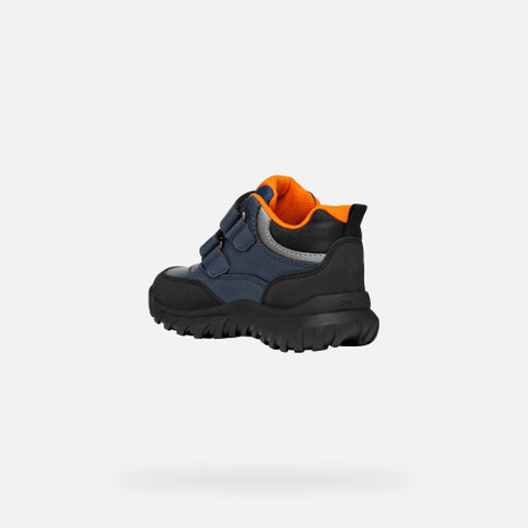 Waterproof ankle boots SIMBYOS ABX BOY Blue/Orange - image number 3 | GEOX