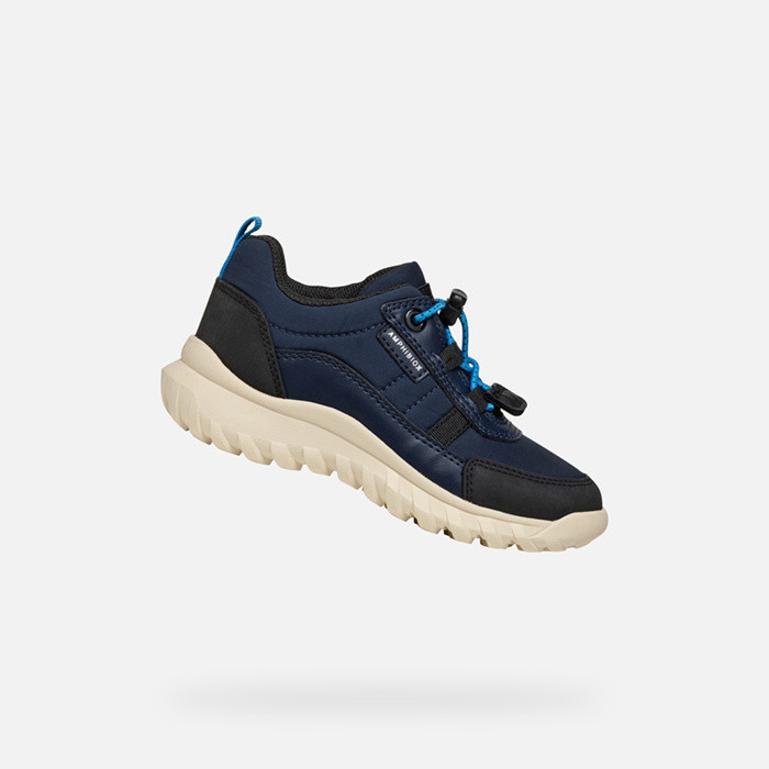 Low top sneakers SIMBYOS ABX JUNIOR Navy/Black | GEOX