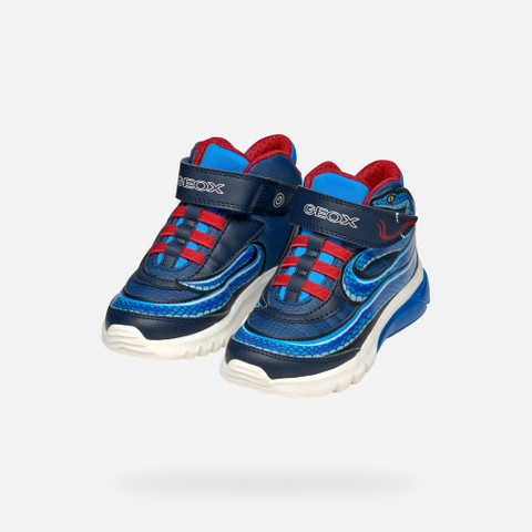 High top sneakers CIBERDRON BOY Navy/Sky - image number 8 | GEOX
