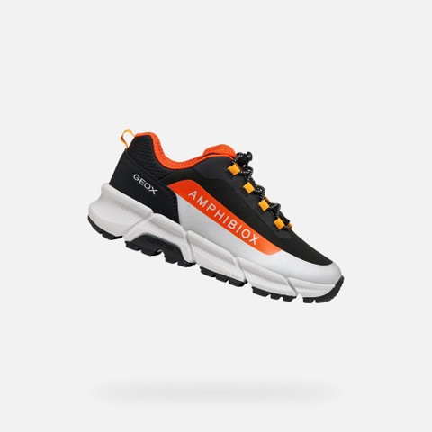 Waterproof trainers FLEXYPER PLUS ABX BOY Black/Orange | GEOX