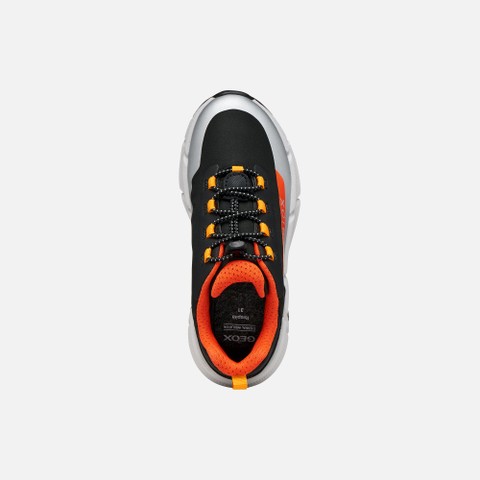 Waterproof trainers FLEXYPER PLUS ABX BOY Black/Orange - image number 5 | GEOX