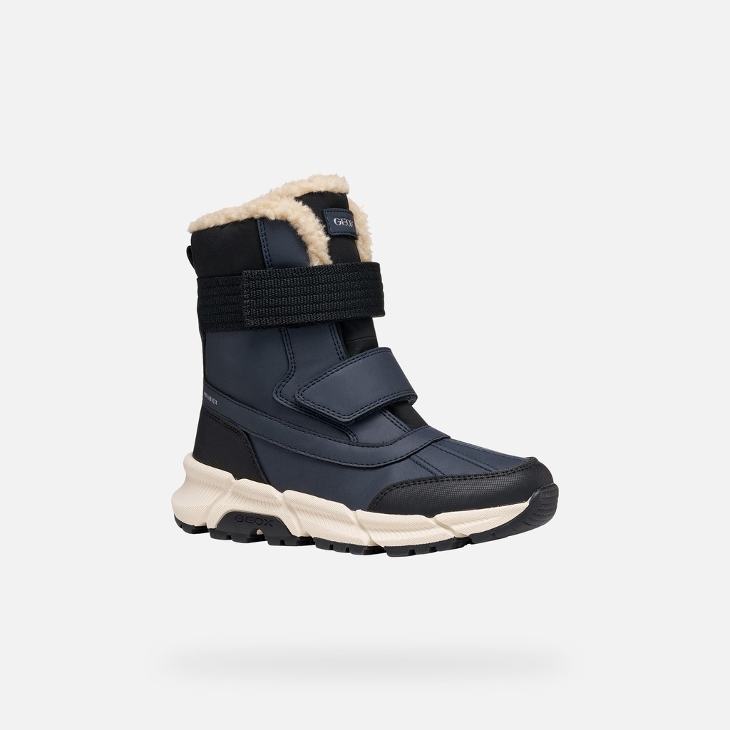 Waterproof ankle boots FLEXYPER PLUS ABX JUNIOR Navy - image number 2 | GEOX