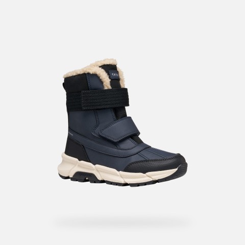 Waterproof ankle boots FLEXYPER PLUS ABX JUNIOR Navy - image number 2 | GEOX